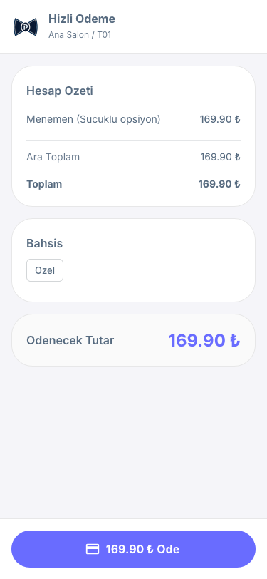 Ödeme ekranı