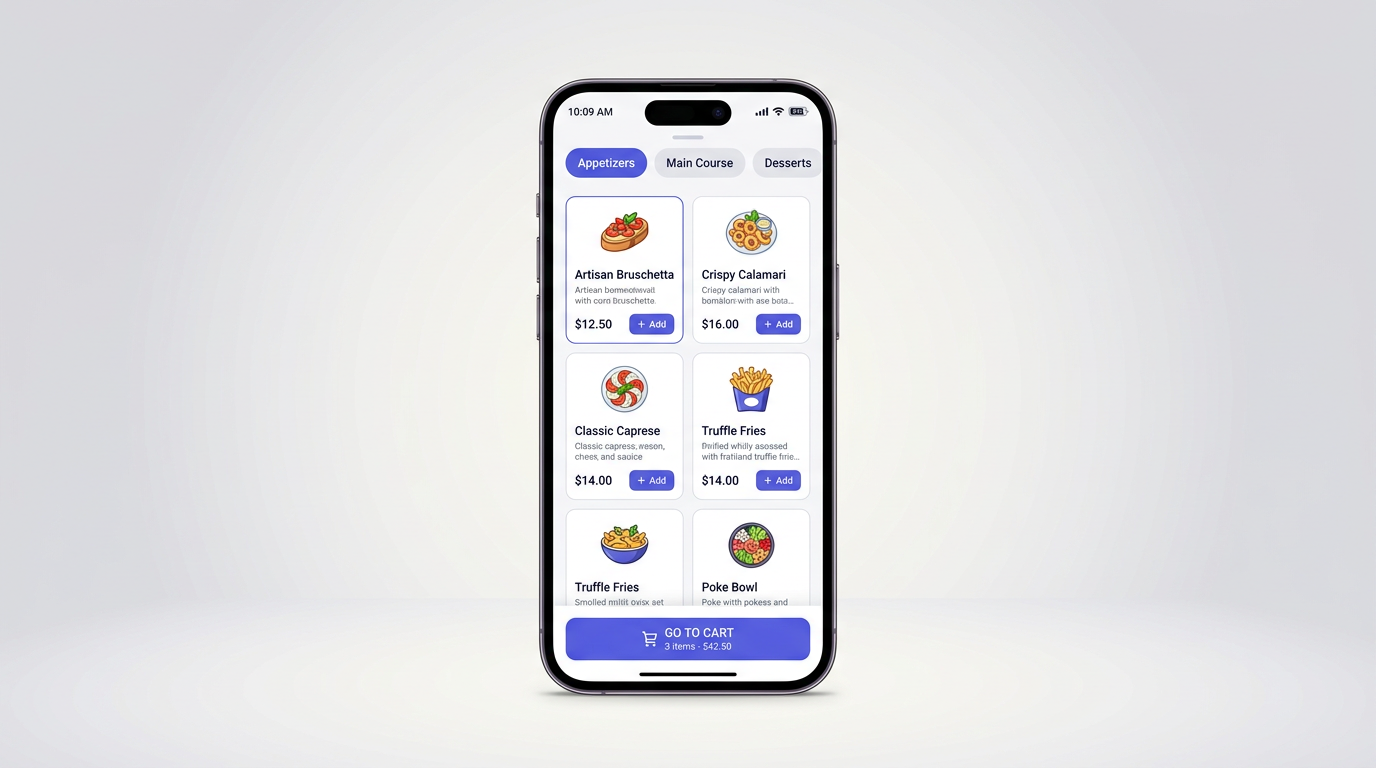 QR menü mobil sipariş deneyimi